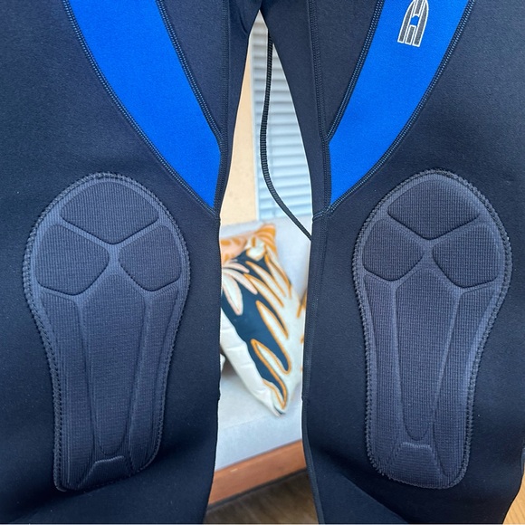 Deep See 3mm Mens Full Wetsuit XL Zipper Long Sleeve Knee Pads Neoprene - Picture 12 of 12